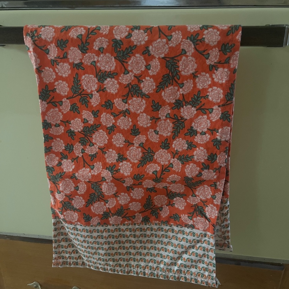 Rifle Paper Co. handmade tea towel/small runner